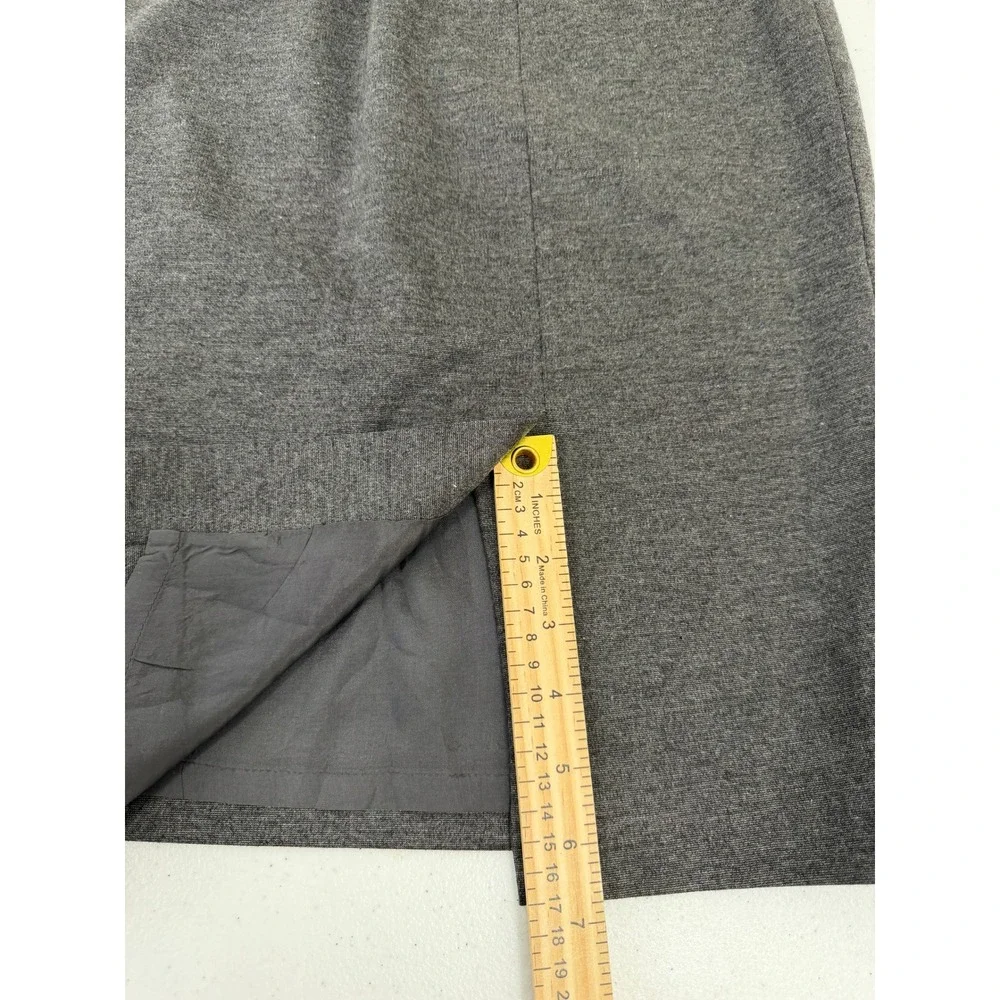 Ann Taylor‎ Loft Charcoal Gray Pencil Skirt Size 4 Lined Double Vent Career